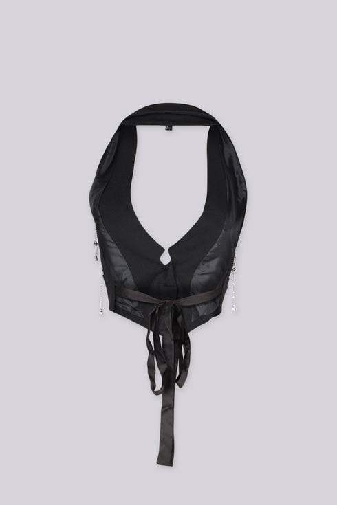 Crystal Rain Halter Vest Top