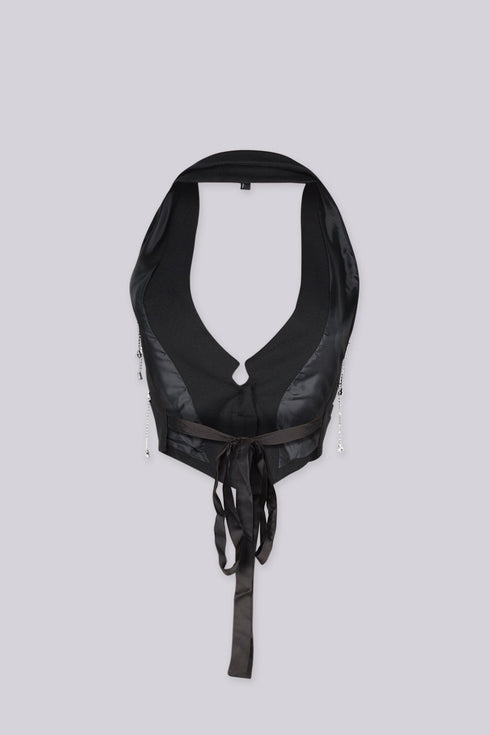 Crystal Rain Halter Vest Top