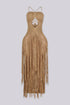Cabo Crochet Fringe Cutout Maxi Dress