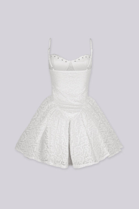 Santorini Lace Corset Mini Dress