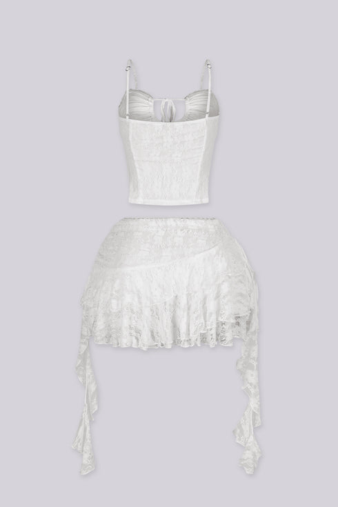 Versailles Lace Cami & Ruffle Skirt SET