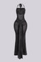 Glitterati Sheer Corset Halter Jumpsuit