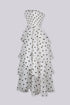 Dotty Smocked Tiered Midi Dress
