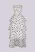 Dotty Smocked Tiered Midi Dress