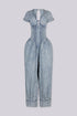 Santorini Washed Denim Balloon Jumpsuit