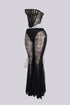 Frost Sheer Lace Corset & Flare Pants SET