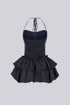 Monaco Pinstripe Lace Corset Mini Dress