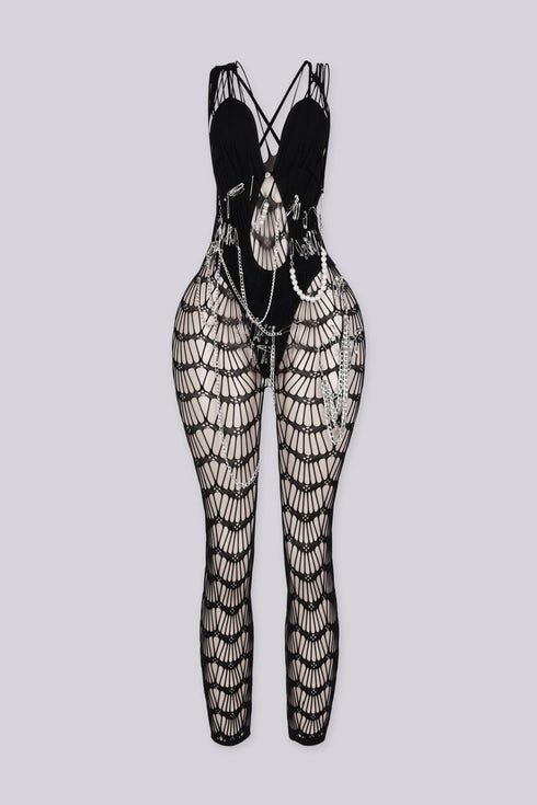 Venom Web Chain Jumpsuit