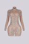 Constellation Crystal Mesh Mini Dress