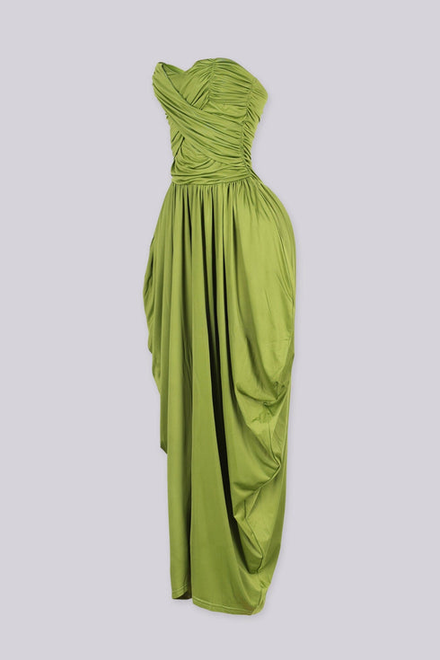 Harem Draped Strapless Jumpsuit