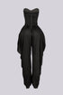 Harem Draped Strapless Jumpsuit