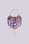 Mermaid Scale Chain Sequin Crop Top