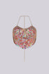 Mermaid Scale Chain Sequin Crop Top