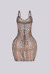 Crystaline Rhinestone Embellished Mini Dress