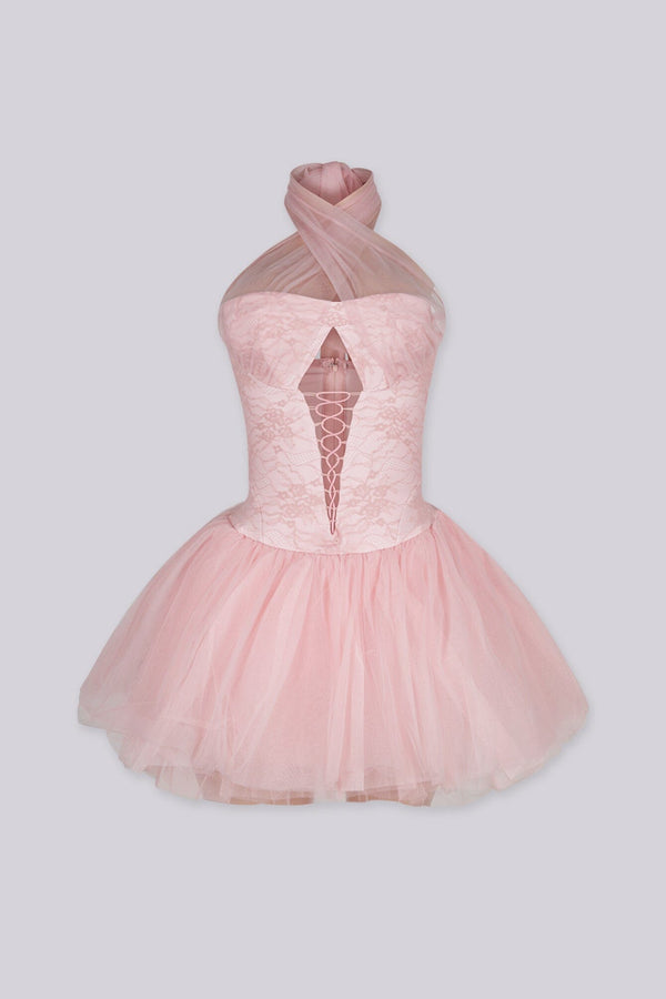 Ballerina Lace Corset Tulle Mini Dress