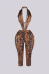 Venom Snake Print Capri Jumpsuit