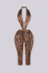 Venom Snake Print Capri Jumpsuit