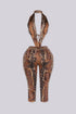 Venom Snake Print Capri Jumpsuit