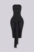 Knotted Ruched Strapless Jumpsuit