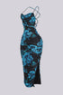 Atlantis Ruched Mesh Midi Dress