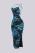 Atlantis Ruched Mesh Midi Dress