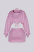 Candy Stripe Zip Hoodie & Shorts SET