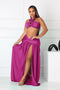 Lunara Slinky Halter Top & Skirt SET
