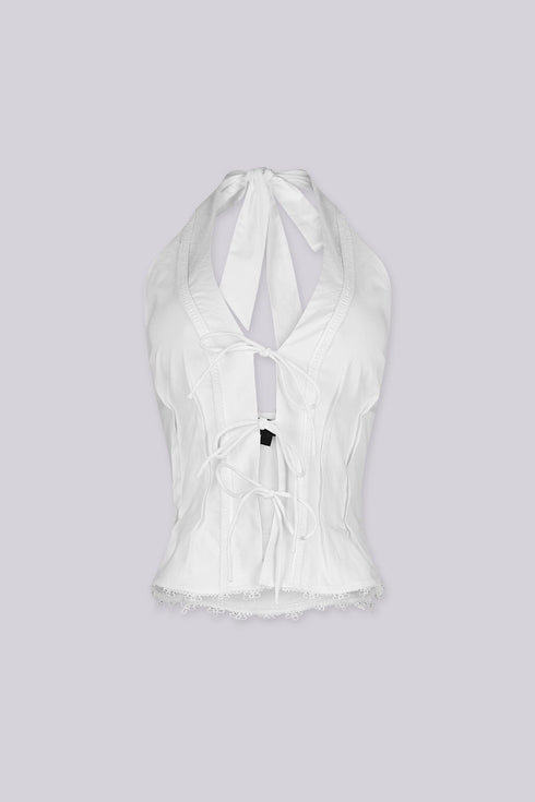 Breanna Lace Up Halter Top
