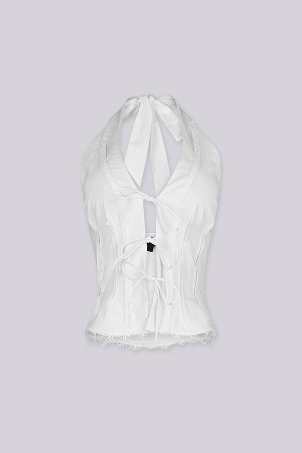 Breanna Lace Up Halter Top