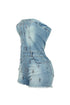 Rock Out Cross Denim Tube Romper