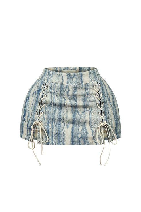 Touch The Sky Print Mini Skirt