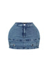 Lock Up Denim Mini Skirt