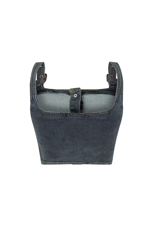 Deana Belted Straps Crop Top