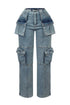 Beck Washed Denim Cargo Jeans