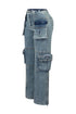 Beck Washed Denim Cargo Jeans