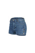 Button Edge Denim Shorts