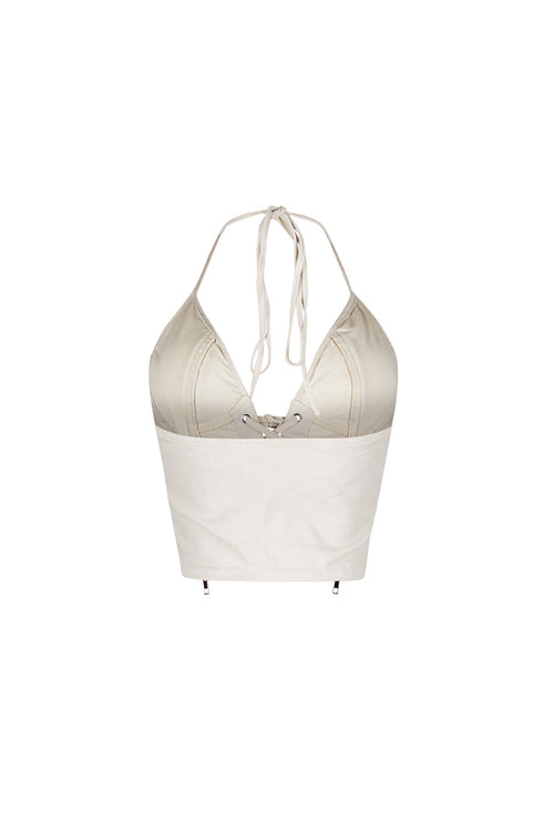 Vibecity Airbrushed Halter Corset Top