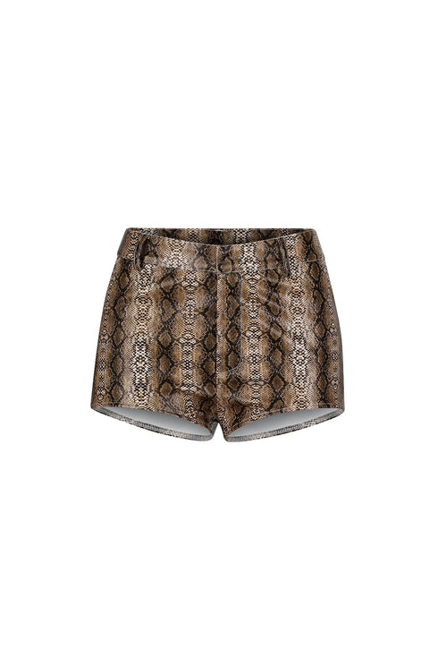 Berlin Snake PU Shorts