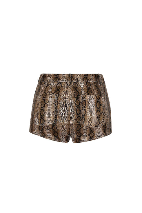 Berlin Snake PU Shorts