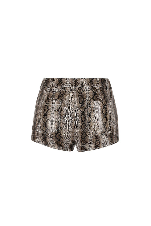 Berlin Snake PU Shorts