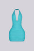 Theodora Sculpted Halter Mini Dress