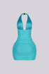 Theodora Sculpted Halter Mini Dress