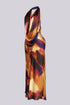 Saharah Sunset Cowl Neck Maxi Dress
