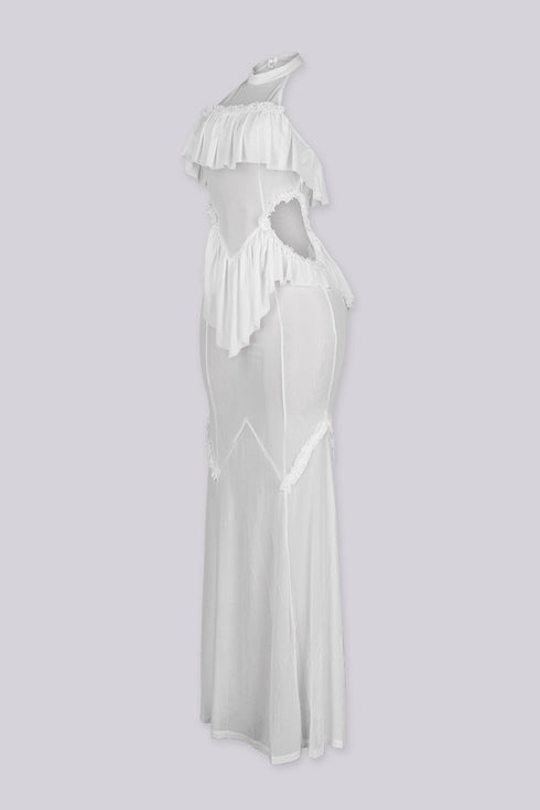 Ibizanh Cut Out Halter Maxi Dress