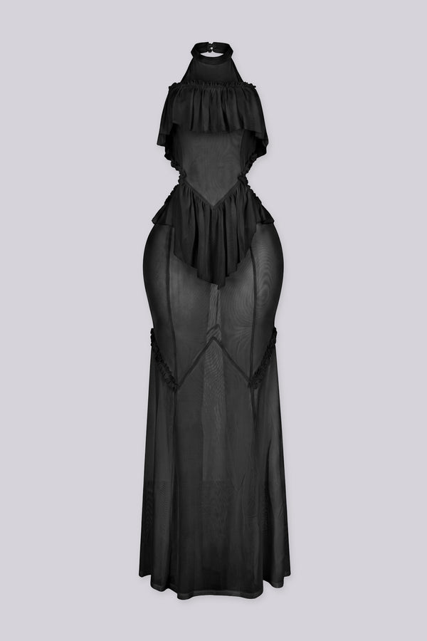 Ibizanh Cut Out Halter Maxi Dress