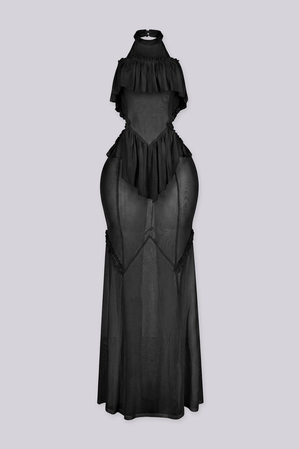 Ibizanh Cut Out Halter Maxi Dress