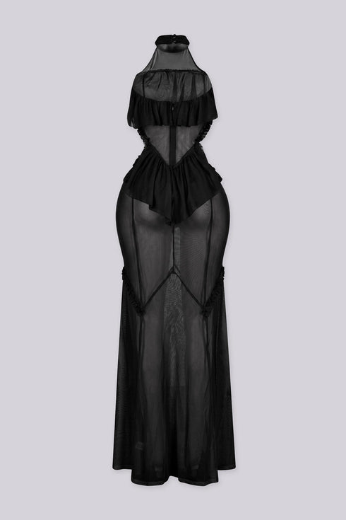 Ibizanh Cut Out Halter Maxi Dress