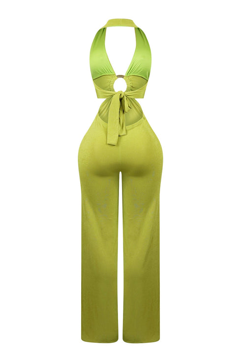 Bridget Slinky Halter O Ring Jumpsuit