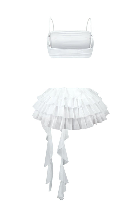 Joan Mesh Cami Top & Skirt SET