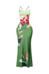 Fluid Bias Cut Satin Tank Maxi Dress